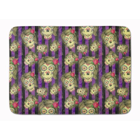 Carolines Treasures Watecolor Day of the Dead Halloween Machine Washable Memory Foam Mat BB7519RUG